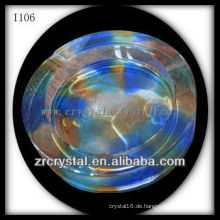 K9 Bunter runder Kristall Aschenbecher